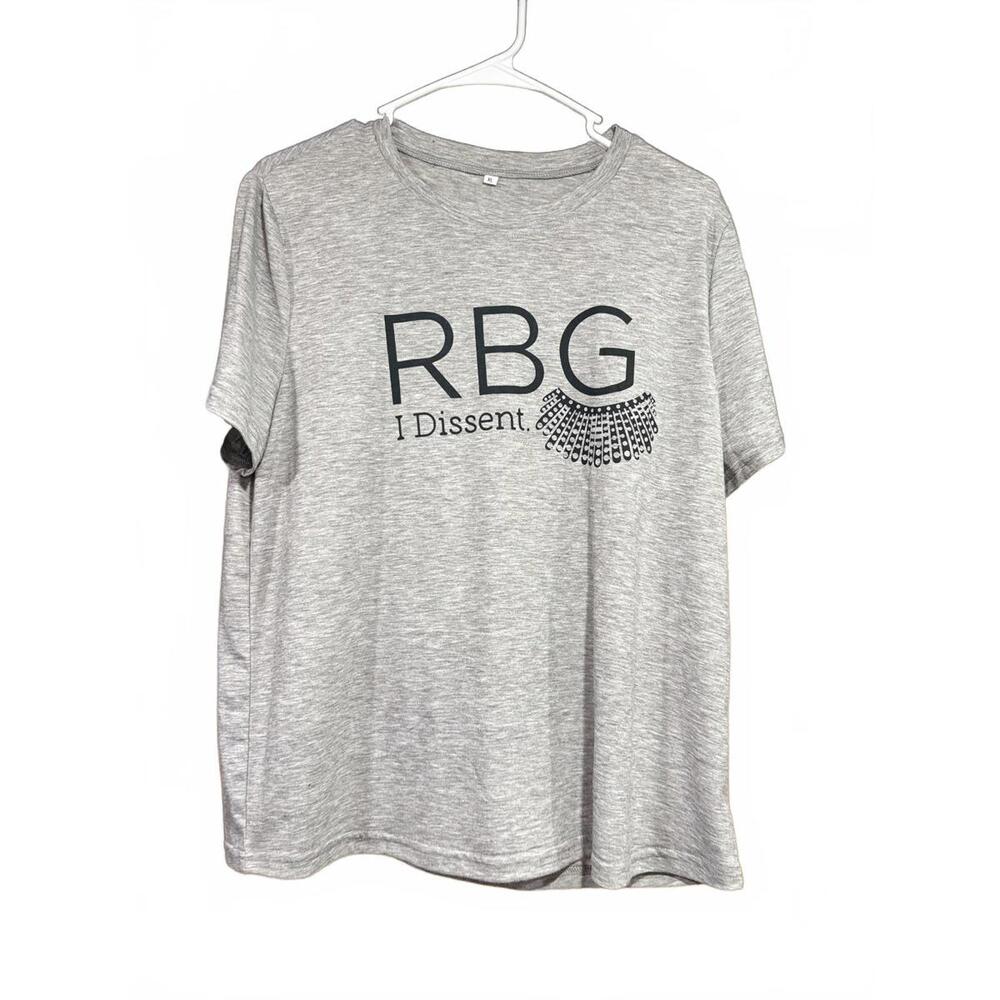 NEW RBG I Dissent Gray Graphic T-Shirt